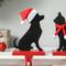 Glitzhome® Cat & Dog Metal Christmas Stocking Holder Set